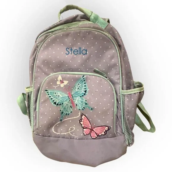 Butterfly Design Light-Up Backpack With Personalized Name "Stella" - Well Used - Picture 9 of 16